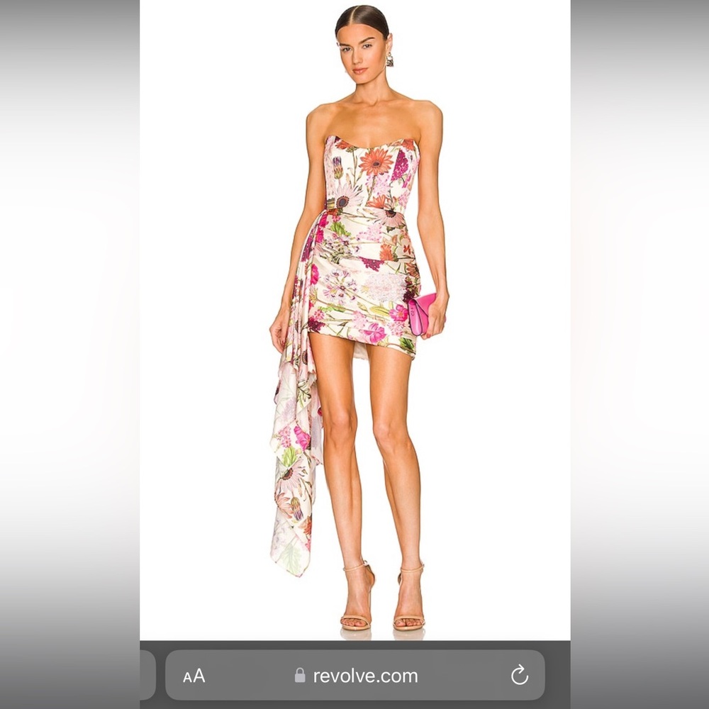 Katie May Chasing Dawn gown in Pink Daisy, size Medium, NWT